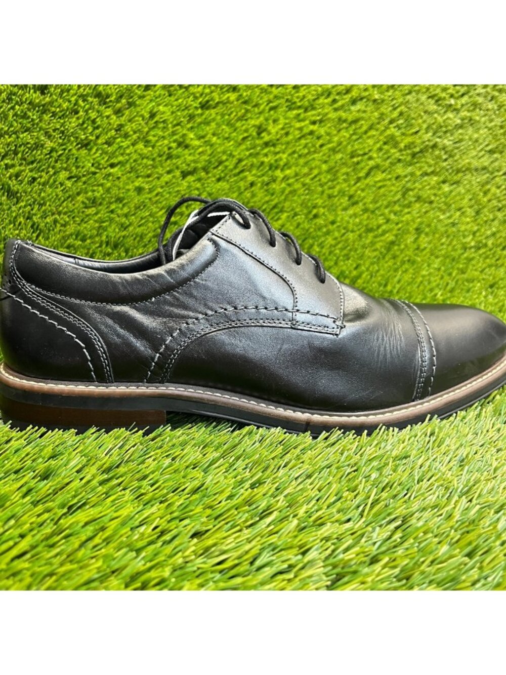 Nunn Bush Westfield Mens Size 12 Black Classic Cap Toe Oxford Dress Shoes